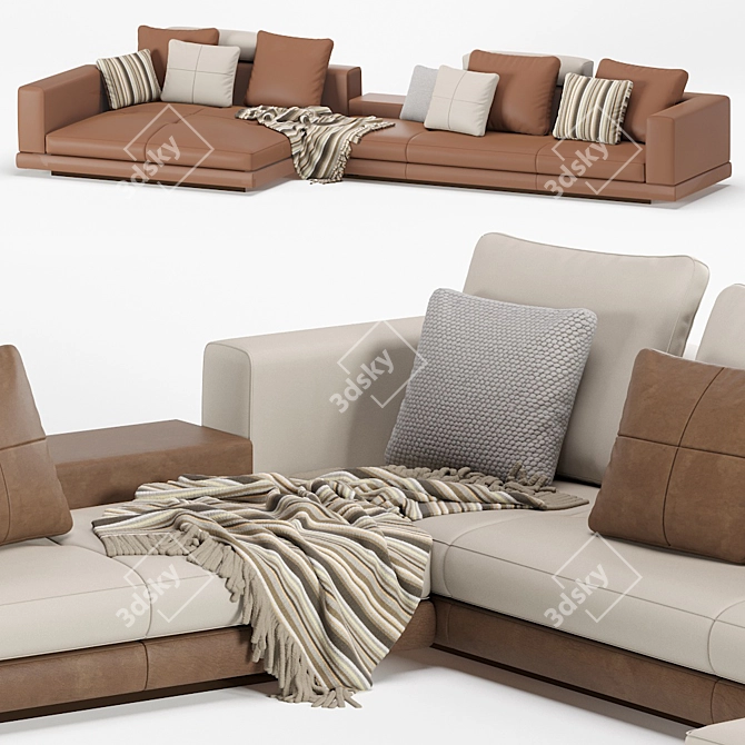 Modular Connery Sofa: Stylish and Versatile Seating Solution 3D model image 6