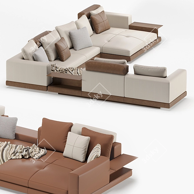 Modular Connery Sofa: Stylish and Versatile Seating Solution 3D model image 7