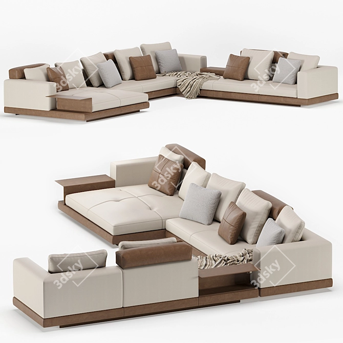 Modular Connery Sofa: Stylish and Versatile Seating Solution 3D model image 2