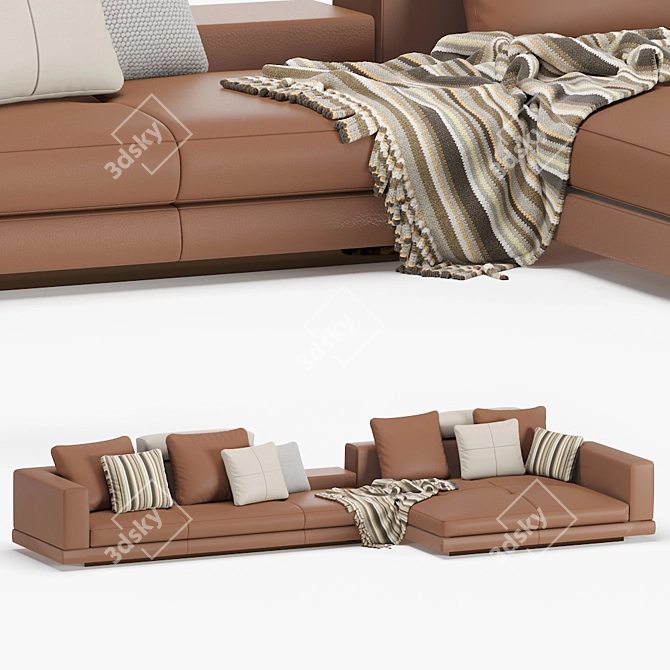 Modular Connery Sofa: Stylish and Versatile Seating Solution 3D model image 3