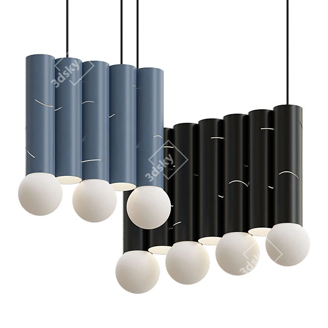 Birch Pendant Light: Minimalist Elegance 3D model image 1