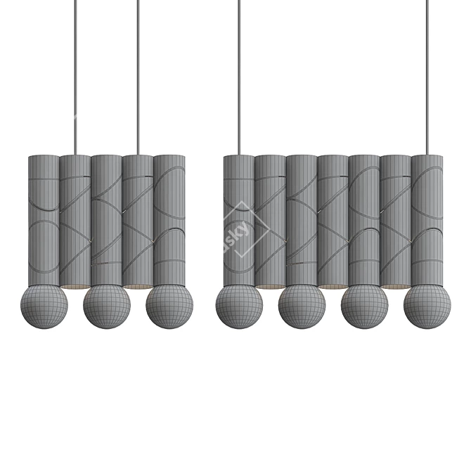 Birch Pendant Light: Minimalist Elegance 3D model image 4