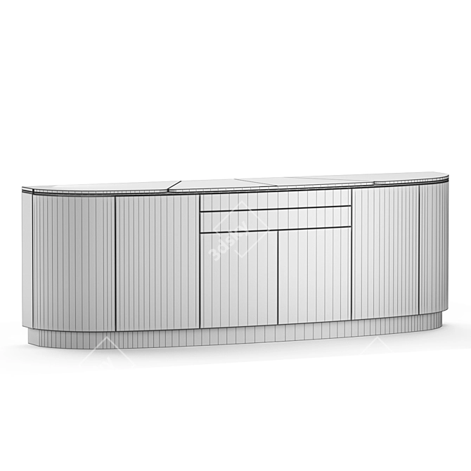 Modern Italian Keope Sideboard by Longhi 3D model image 4