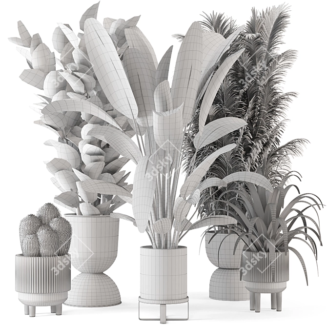 Ferm Living Bau Pot Large - Set 411: Indoor Greenery Bliss 3D model image 7
