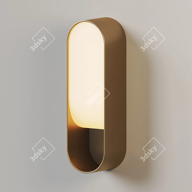 Minimalist Loop LED Wall Sconce 3D model image 3