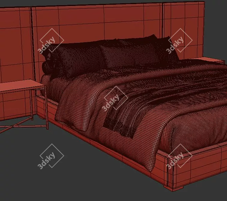 Restoration Hardware Modena 3D Bed 3D model image 4