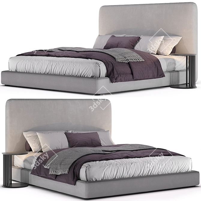 Ultra-Comfort COLE Bed 3D model image 1