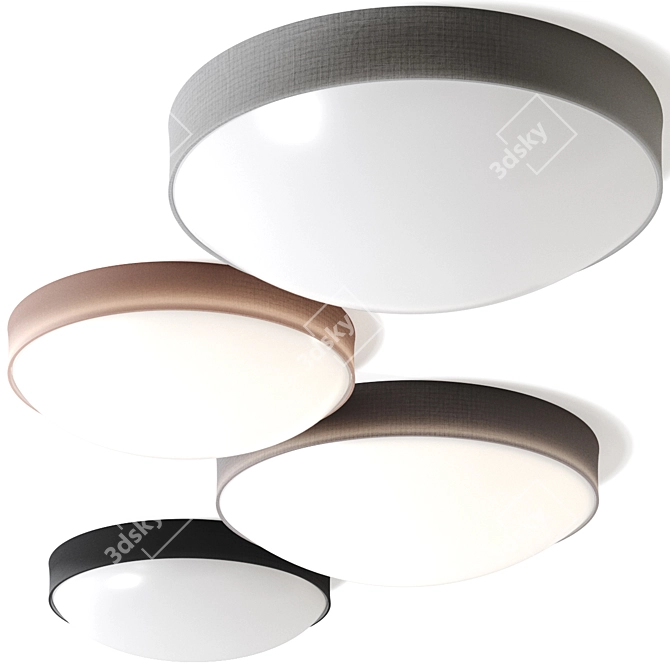 Kant Beige Ceiling Lamp: Scandinavian elegance for your space 3D model image 1