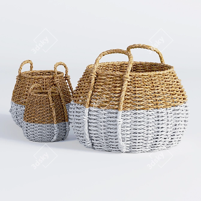 Title: 3D Basket Model, V-ray & Corona Compatible 3D model image 12