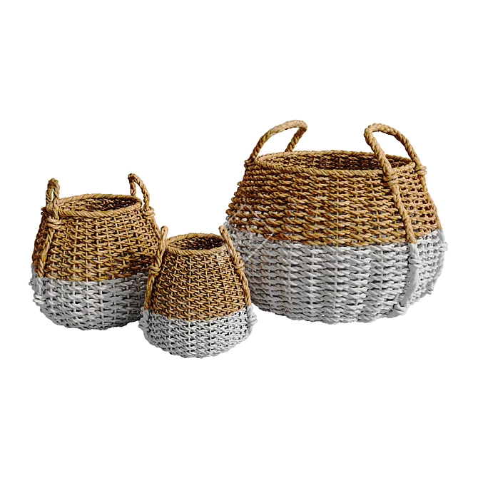 Title: 3D Basket Model, V-ray & Corona Compatible 3D model image 3