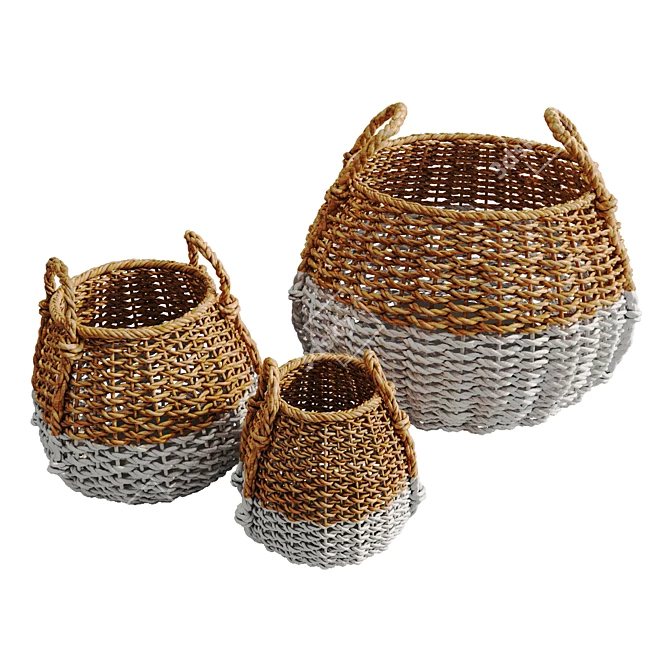 Title: 3D Basket Model, V-ray & Corona Compatible 3D model image 7