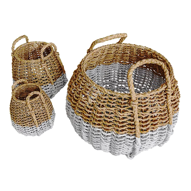 Title: 3D Basket Model, V-ray & Corona Compatible 3D model image 8