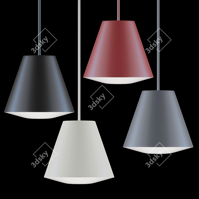 Contemporary Hay SINKER Pendant Light 3D model image 4