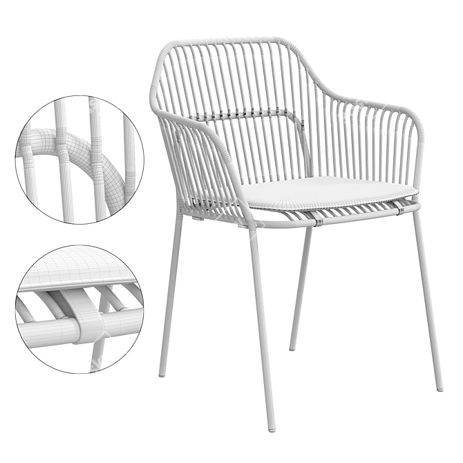 Allermuir Crop: Stylish Armchair with Modern Design 3D model image 7