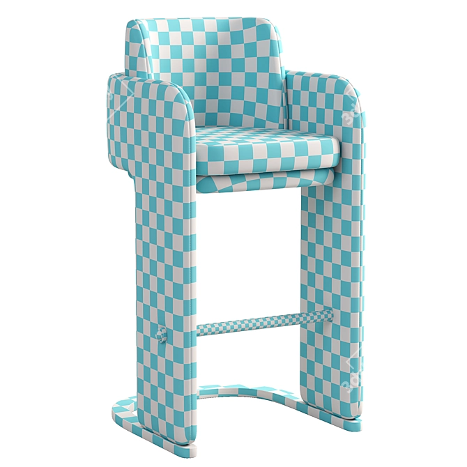 Sleek and Stylish ODISSEIA Barstool 3D model image 7