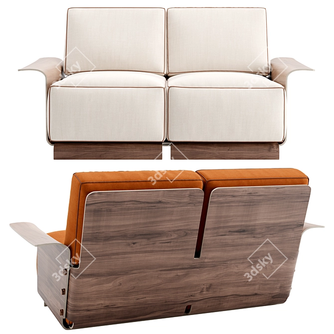 Forest Club - Modular Plywood Sofa 3D model image 5