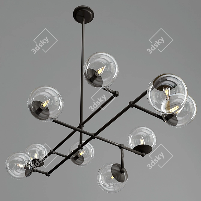 Elegant Illumination: Communique Chandelier 3D model image 2