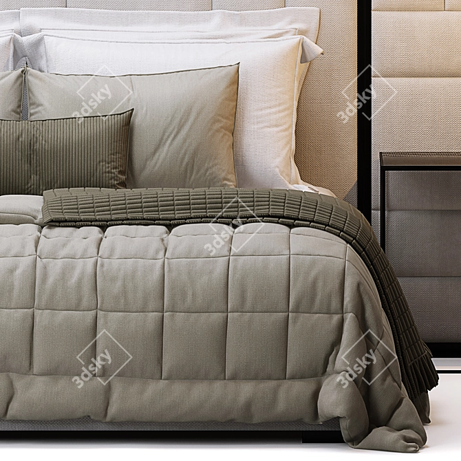 Luxurious Sloane Royale Bed & Coppice Table 3D model image 3