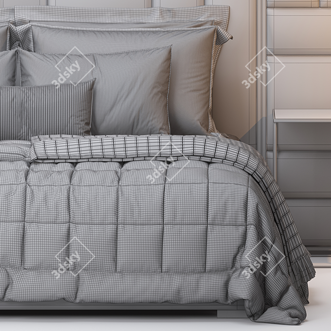 Luxurious Sloane Royale Bed & Coppice Table 3D model image 4