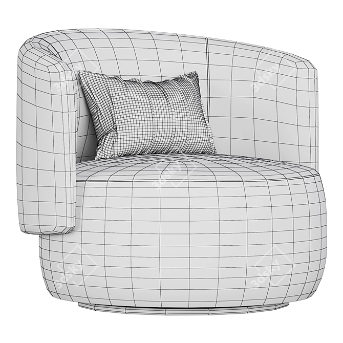 Elegant Swivel Chair - Jane 3D model image 5