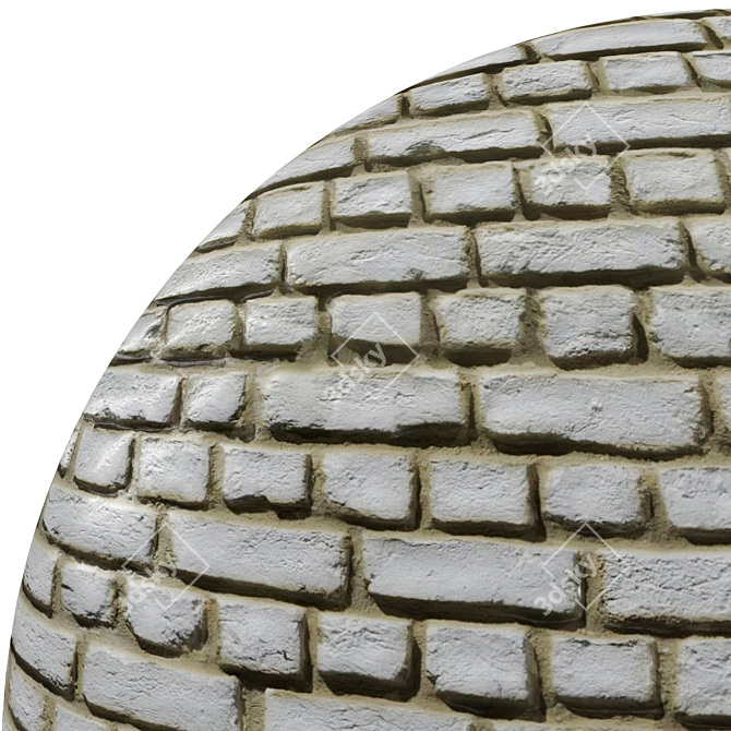Urban Loft Gravel Brick: PBR Seamless Textures 3D model image 3