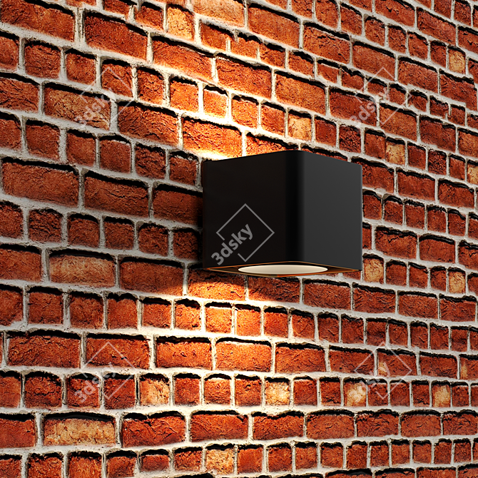 Seamless PBR Brick Loft Rojo 3D model image 2