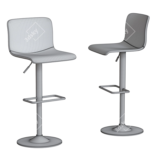 Sleek and Stylish Sean Bar Stools 3D model image 2