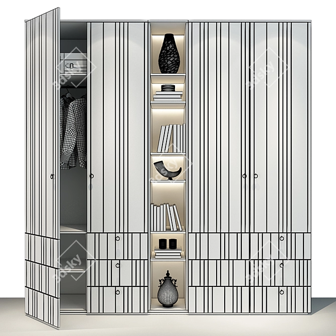 Modular Decor Wardrobe | 78 3D model image 2