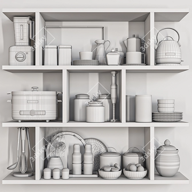 Versatile Kitchen Essentials 3D model image 5