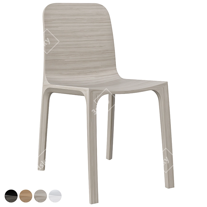 Stylish Frida 752 Chair: A Modern Masterpiece 3D model image 4