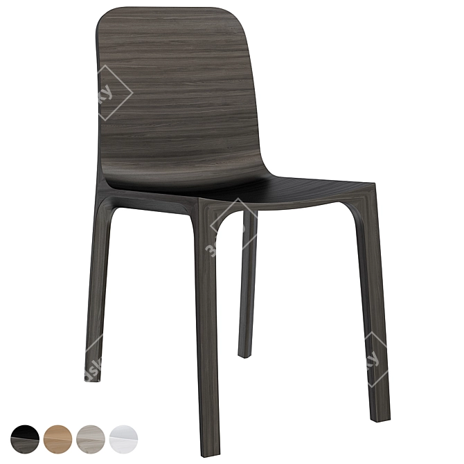 Stylish Frida 752 Chair: A Modern Masterpiece 3D model image 5