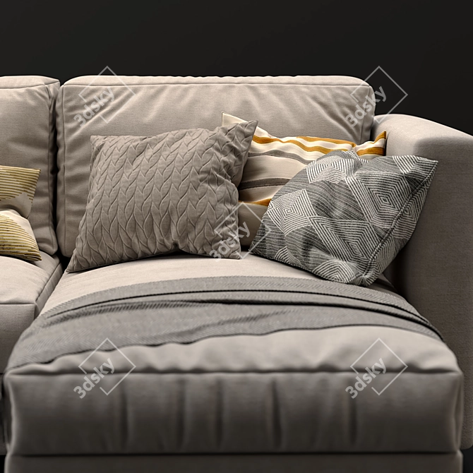 Modern IKEA Finnala Sofa 3D model image 3