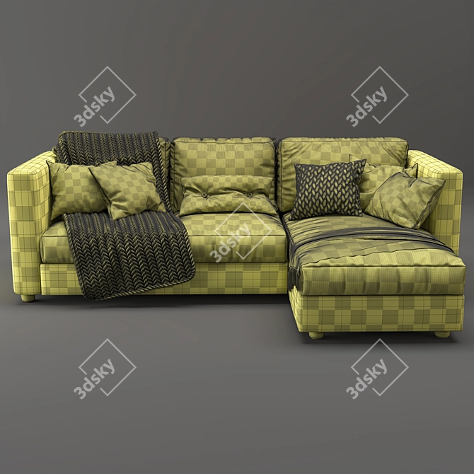 Modern IKEA Finnala Sofa 3D model image 4