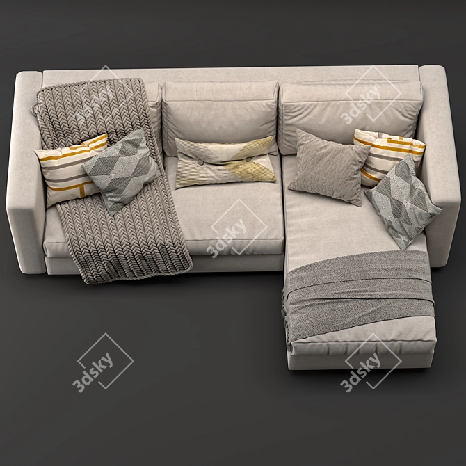 Modern IKEA Finnala Sofa 3D model image 5