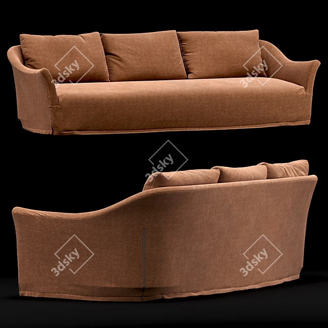 Elegant Classic Sofa: Oliver Gustav 3D model image 2