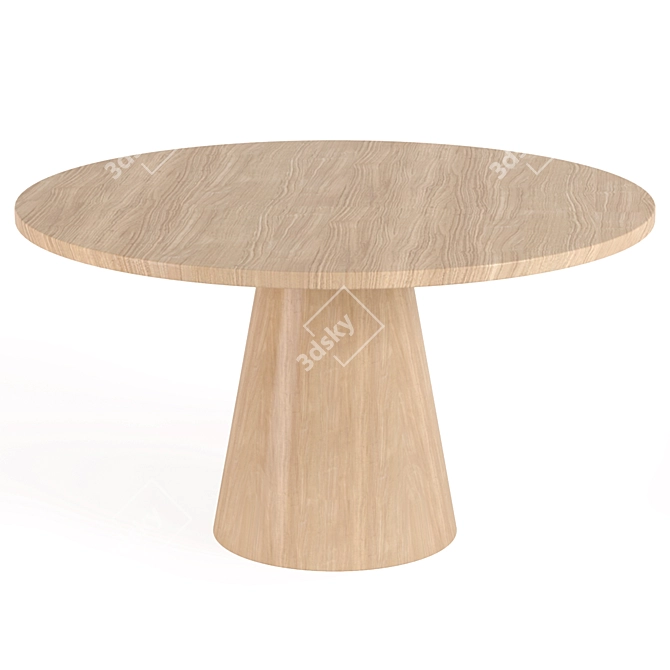 Rustic Elegance: Althea Round Dining Table 3D model image 1
