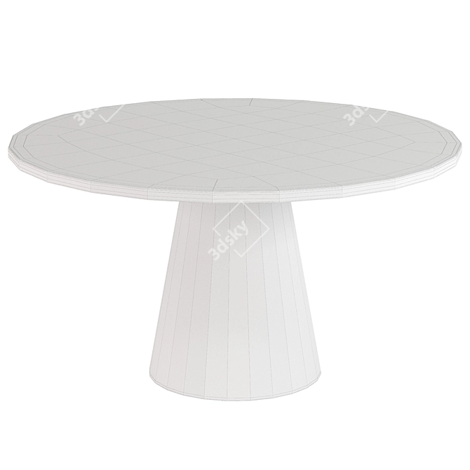 Rustic Elegance: Althea Round Dining Table 3D model image 2