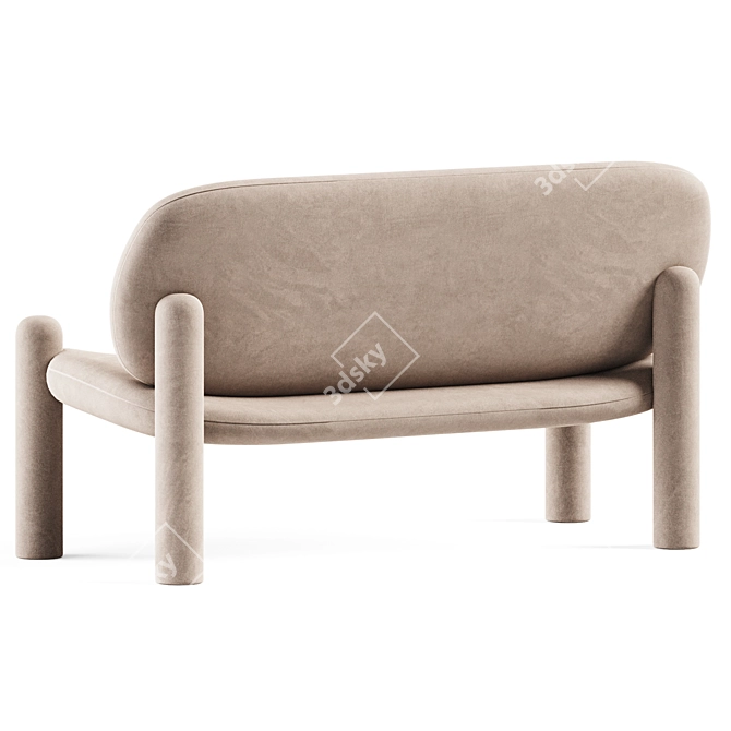 Elegant Tottori Driade Sofa 3D model image 3