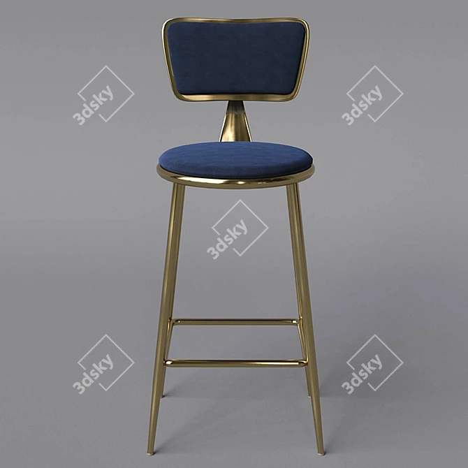 Ber&Ba Bar Chair - Stylish and Sturdy 3D model image 1