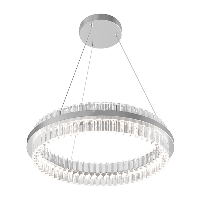 Title: CHERIO Pendant Lamp - Chrome/Clear 3D model image 1