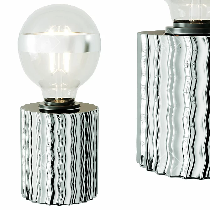 Elegant Crystal Smoke Table Lamp 3D model image 1