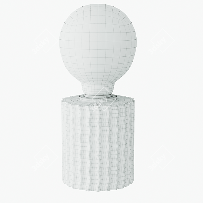 Elegant Crystal Smoke Table Lamp 3D model image 2