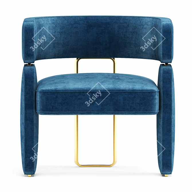 Contemporary Armchair Replica 3D model image 2