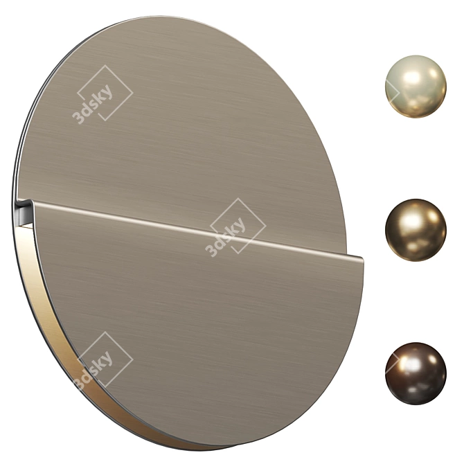 Plateau LED Wall Sconce: Modern Elegance 3D model image 1