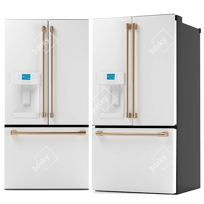  GE Cafe 36" French Door Refrigerator 3D model image 4