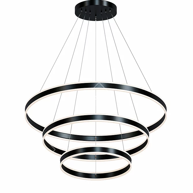 Modern LED Ring Light 3D model image 1