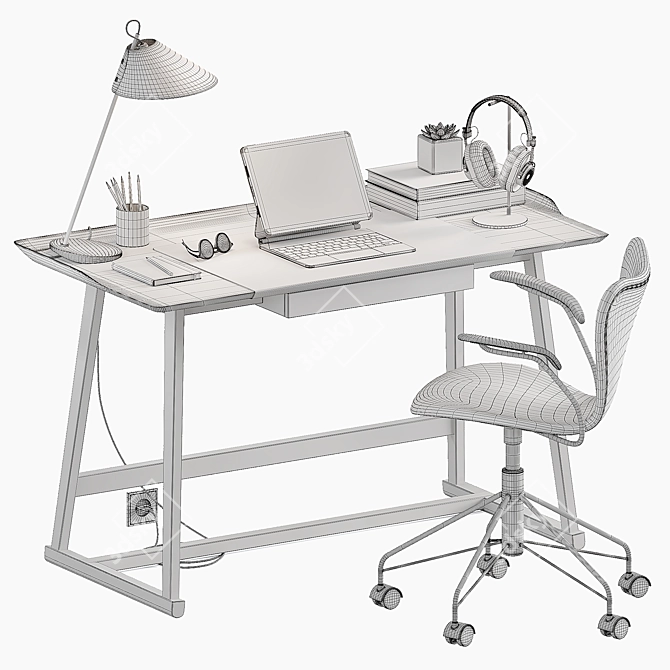 Modern Office Essentials: Workstation & Accessories 3D model image 5