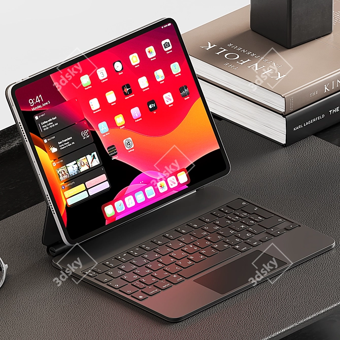 Modern Office Essentials: Workstation & Accessories 3D model image 6