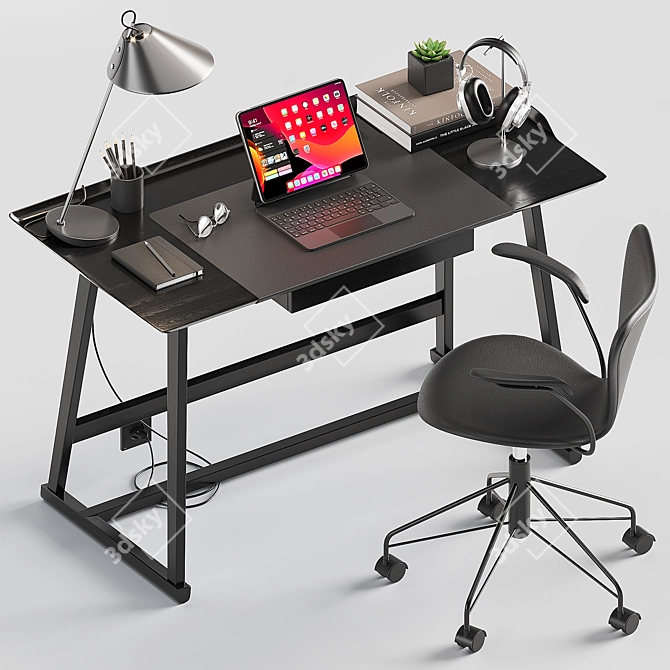 Modern Office Essentials: Workstation & Accessories 3D model image 7