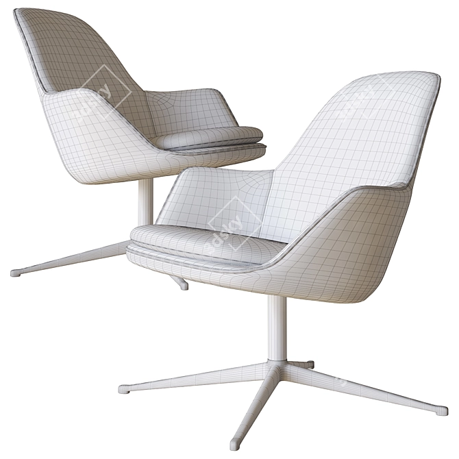 Modern Adelaide Armchair by BoConcept 3D model image 3